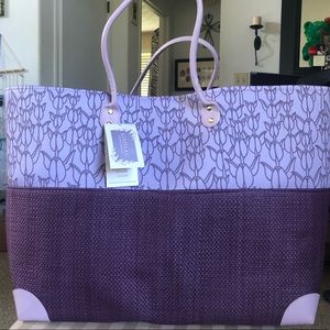 Brand New Hawaiian Manaola Hula Beach Bag Lavender Purple